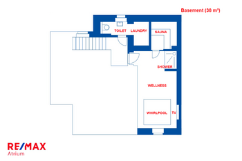 Suterén - Wellness zóna - Pronájem domu 250 m², Praha 6 - Střešovice