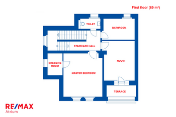 První patro - Pronájem domu 250 m², Praha 6 - Střešovice