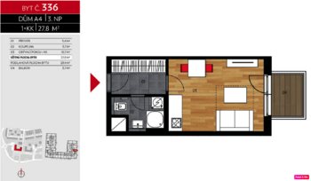 Prodej bytu 1+kk v osobním vlastnictví 29 m², Praha 5 - Jinonice