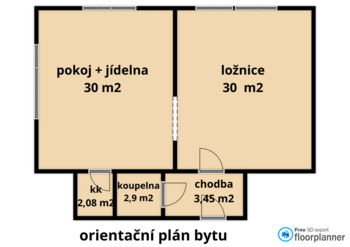 Pronájem bytu 2+kk v osobním vlastnictví 86 m², Třebíč