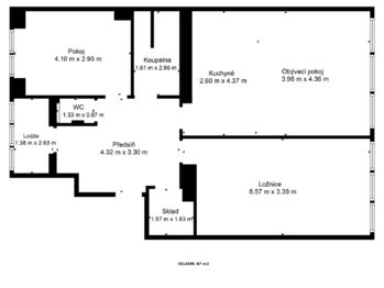 Prodej bytu 3+kk v osobním vlastnictví 87 m², Tábor