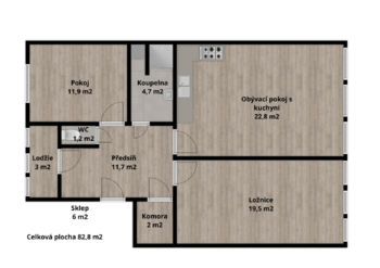 Prodej bytu 3+kk v osobním vlastnictví 83 m², Tábor