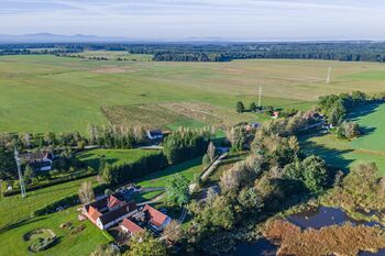 Pohled z dronu. - Prodej pozemku 1315 m², Suchdol nad Lužnicí