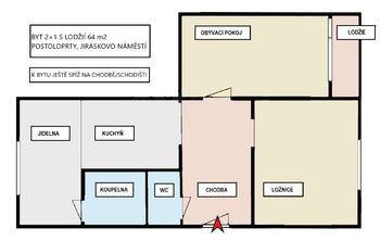 Prodej bytu 2+1 v osobním vlastnictví 61 m², Postoloprty