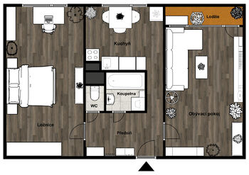 Prodej bytu 2+1 v osobním vlastnictví 61 m², Chomutov