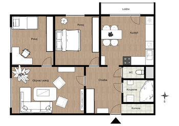 Prodej bytu 3+1 v družstevním vlastnictví 70 m², Ostrava