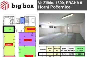 Pronájem kancelářských prostor 23 m², Praha 9 - Horní Počernice