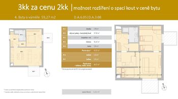 Prodej bytu 3+kk v osobním vlastnictví 70 m², České Budějovice