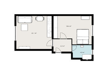 Prodej bytu 2+kk v osobním vlastnictví 50 m², Liberec