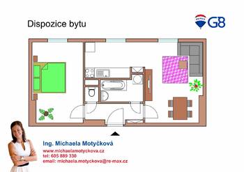 Pronájem bytu 2+kk v osobním vlastnictví 55 m², Slaný