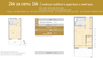 Prodej bytu 2+kk v osobním vlastnictví 39 m², České Budějovice