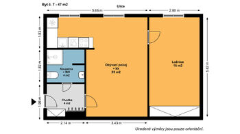 Pronájem bytu 2+kk v osobním vlastnictví 47 m², Mladá Boleslav