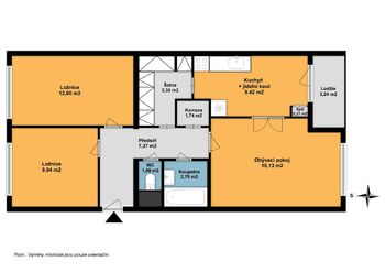 Pronájem bytu 3+1 v osobním vlastnictví 69 m², Praha 4 - Chodov