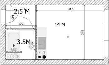 Pronájem bytu 1+kk v osobním vlastnictví 21 m², Kolín