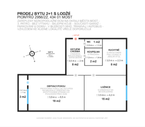 Prodej bytu 2+1 v osobním vlastnictví 55 m², Most