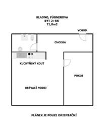 Prodej bytu 2+kk v osobním vlastnictví 72 m², Kladno