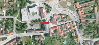 letecká mapa - Prodej bytu 1+kk v osobním vlastnictví 33 m², Ševětín