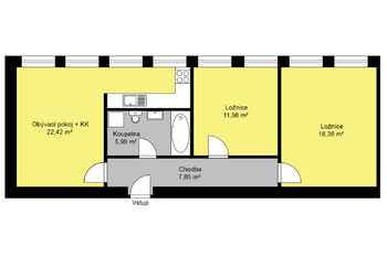 Pronájem bytu 3+kk v osobním vlastnictví 67 m², Chlumec nad Cidlinou