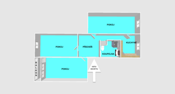 Prodej bytu 3+1 v družstevním vlastnictví 80 m², Krupka