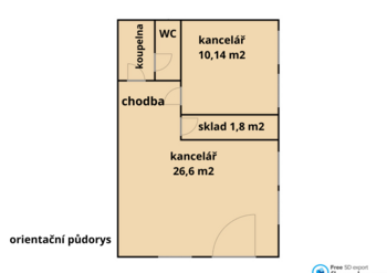 Pronájem kancelářských prostor 63 m², Třebíč