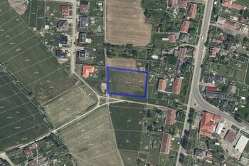 Katastrální situace - ortofotomapa - Prodej pozemku 2583 m², Sruby