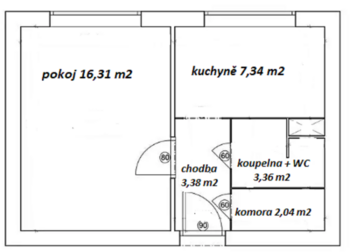 Prodej bytu 1+1 v osobním vlastnictví 33 m², Hradec Králové