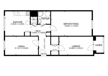 Prodej bytu 3+1 v osobním vlastnictví 76 m², Praha 4 - Modřany