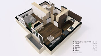 Prodej bytu 2+kk v osobním vlastnictví 57 m², Uherské Hradiště