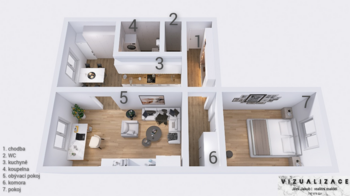 Pronájem bytu 2+1 v osobním vlastnictví 61 m², Uničov