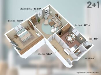 Prodej bytu 2+1 v osobním vlastnictví 61 m², Králíky