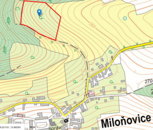 Prodej pozemku 18431 m², Miloňovice