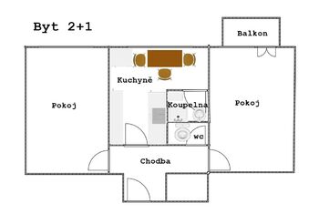 Pronájem bytu 2+1 v osobním vlastnictví 58 m², Veselí nad Lužnicí