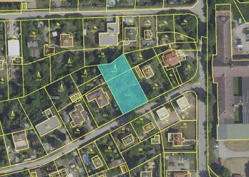 Katastrální mapa pozemku - Prodej pozemku 1167 m², Hradištko