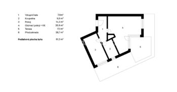 Prodej bytu 2+kk v osobním vlastnictví 61 m², Praha 8 - Karlín