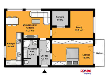 Pronájem bytu 2+kk v osobním vlastnictví 55 m², Český Brod