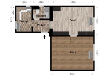 Pronájem bytu 2+1 v osobním vlastnictví 60 m², Tábor