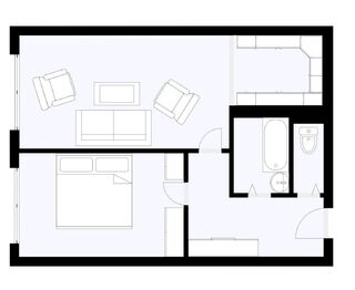 Pronájem bytu 2+kk v osobním vlastnictví 44 m², Praha 8 - Kobylisy