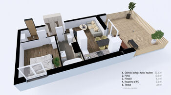 Prodej bytu 2+kk v osobním vlastnictví 78 m², Šlapanice