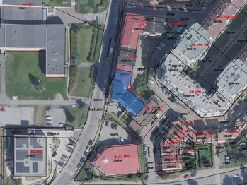 KM s lokací nemovitosti. - Prodej bytu 3+kk v osobním vlastnictví 63 m², Praha 9 - Kyje