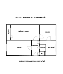 Prodej bytu 3+1 v osobním vlastnictví 73 m², Kladno