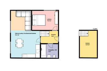 Prodej bytu 2+kk v osobním vlastnictví 69 m², Chýně