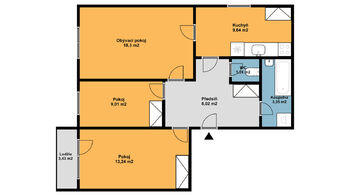 Prodej bytu 3+1 v osobním vlastnictví 66 m², Praha 9 - Vysočany