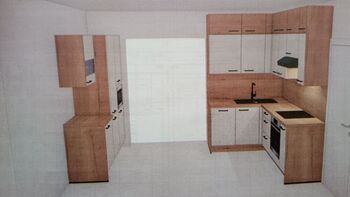 Vizualizace kuchyňské linky - Pronájem bytu 3+1 v družstevním vlastnictví 82 m², Liberec