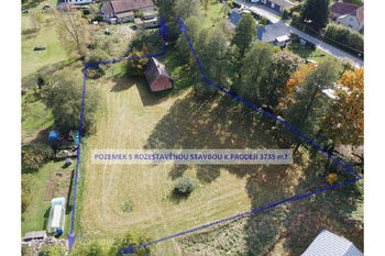 Pohled dron - Prodej pozemku 3735 m², Rudoltice 