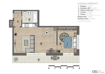 Prodej bytu 2+kk v osobním vlastnictví 53 m², Praha 8 - Dolní Chabry