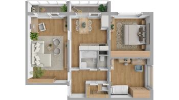 Prodej bytu 3+1 v osobním vlastnictví 68 m², Břeclav