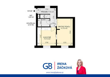 Pronájem bytu 2+kk v osobním vlastnictví 45 m², Jinočany