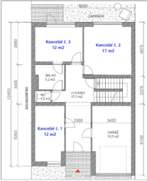 Pronájem kancelářských prostor 17 m², Náměšť nad Oslavou