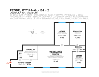 Prodej bytu 4+1 v osobním vlastnictví 104 m², Meziboří