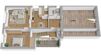 Bohuslavice - půdorys I. patro - Prodej domu 234 m², Bohuslavice